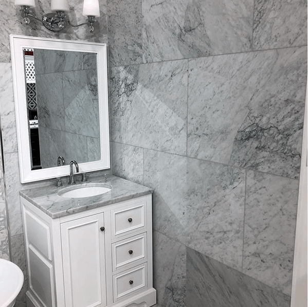 Custom vanity and marble install