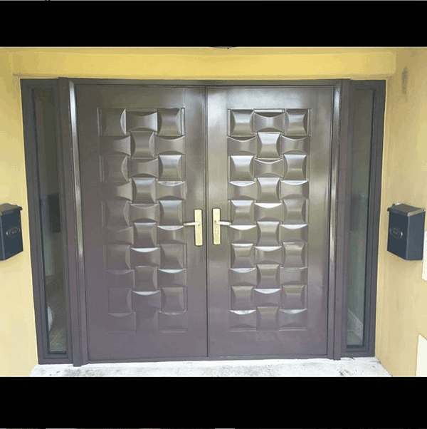 Door installation with custom finish