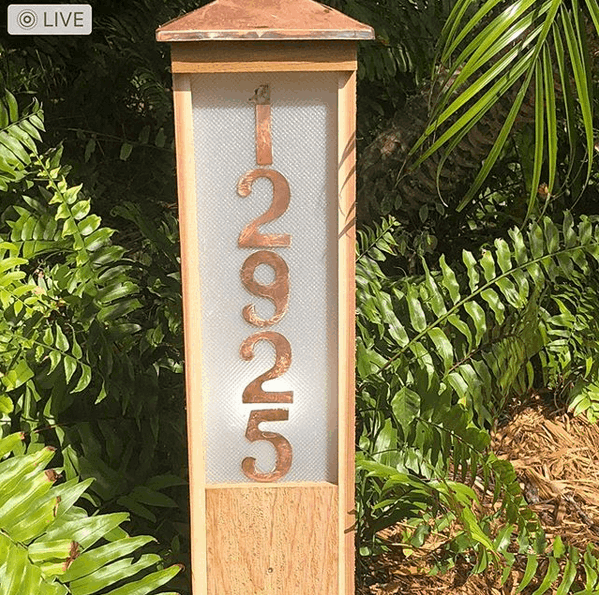 Unique house number lantern