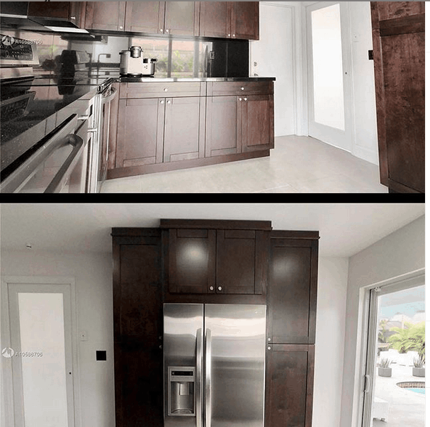 Kitchen remodel with counter tops