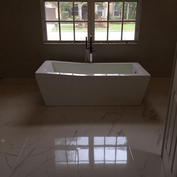 Free standing custom tub